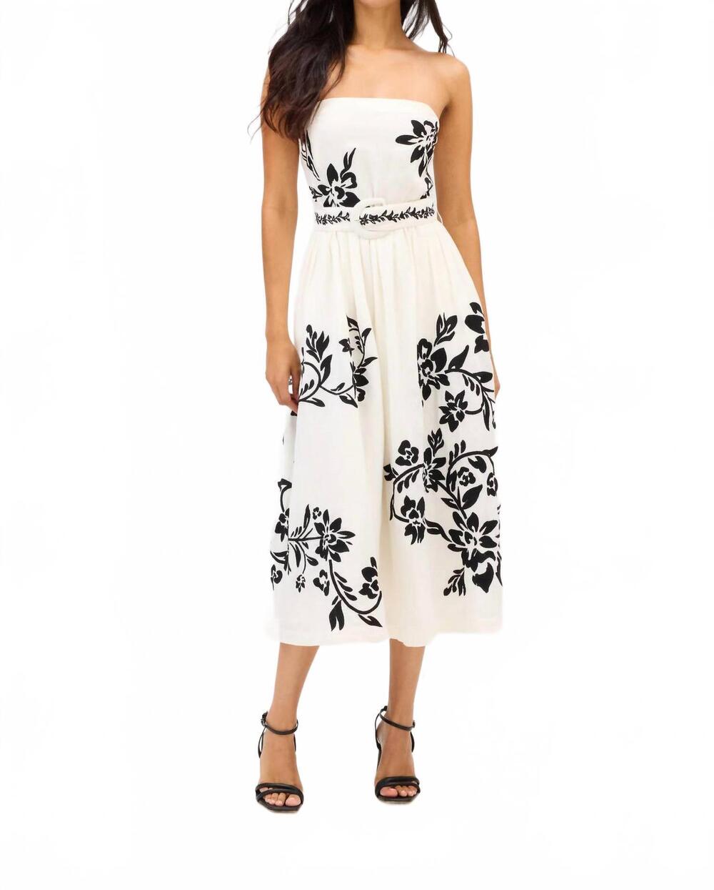 NEW ALLISON NEW YORK women's claire dress in ivory/black